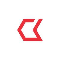 letra ck link simples vetor de logotipo abstrato de linha geométrica