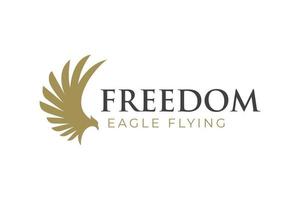 liberdade asas águia, falcão, fênix moderno logotipo elegante para identidade de marca vetor