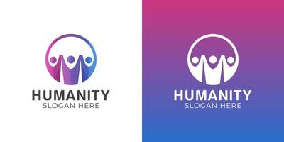 comunidade ou grupo pessoas feliz sucesso nos negócios, família de pessoas juntos design de logotipo de unidade humana