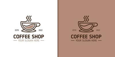 logotipos retrô vintage e negócios clássicos de cafeteria vetor