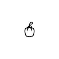 ícone de páprica. símbolo de páprica de vetor. ilustração plana de paprika.vector fresca. vetor