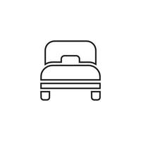 ícone de cama, ilustração vetorial de móveis, design plano. vetor