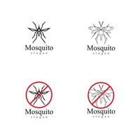 modelo de ilustração vetorial de logotipo de animal inseto mosquito vetor