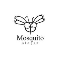 modelo de ilustração vetorial de logotipo de animal inseto mosquito vetor