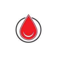 design de ilustração de ícone de vetor de modelo de logotipo de sangue humano