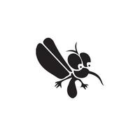 modelo de ilustração vetorial de logotipo de animal inseto mosquito vetor