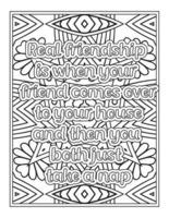 livro para colorir com frases de melhor amigo, desenho de frases para colorir vetor