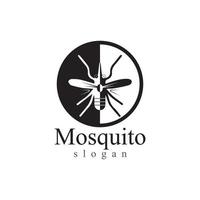 modelo de ilustração vetorial de logotipo de animal inseto mosquito vetor