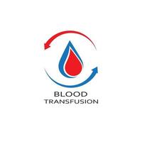 design de ilustração de ícone de vetor de modelo de logotipo de sangue humano