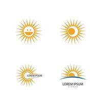 sol ilustração vetorial ícone logotipo modelo de design vetor