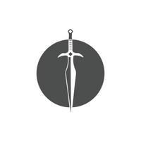 design de ilustração de modelo de logotipo de vetor de arma de espada