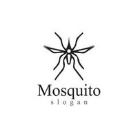 modelo de ilustração vetorial de logotipo de animal inseto mosquito vetor