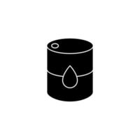 barril óleo ícone logotipo design ilustração vetorial. vetor
