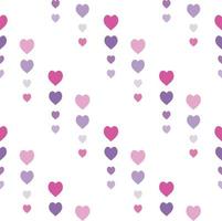 padrão sem costura com corações rosa e violeta requintados sobre fundo branco para xadrez, tecido, têxtil, roupas, toalha de mesa e outras coisas. imagem vetorial. vetor