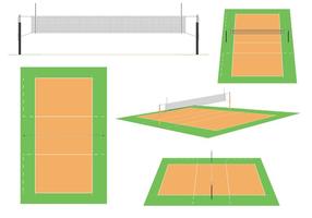 Vetores do tribunal de voleibol