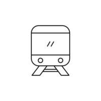trem, locomotiva, modelo de logotipo de ilustração vetorial de ícone de linha fina de transporte. adequado para muitos propósitos.