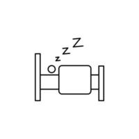 sono, soneca, modelo de logotipo de ilustração vetorial de ícone de linha fina à noite. adequado para muitos propósitos. vetor