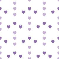 padrão sem costura com grandes corações violetas sobre fundo branco para xadrez, tecido, têxtil, roupas, toalha de mesa e outras coisas. imagem vetorial. vetor