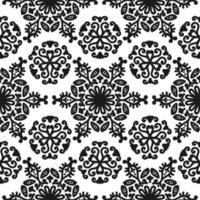 ornamento oriental sem costura com redemoinhos e pergaminhos. padrão floral de vetor vintage. Preto e branco. para tecido, papel de parede ou papel de embrulho.