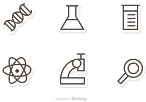Ícone de ícones da ciência do esboço vetor