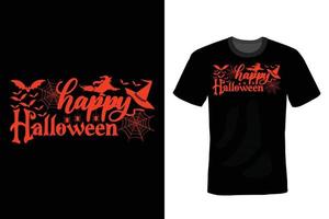 design de camiseta de halloween, vintage, tipografia vetor