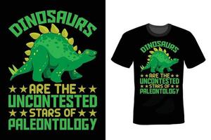 design de camiseta de dinossauro, vintage, tipografia vetor