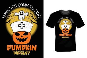 design de camiseta de halloween, vintage, tipografia vetor