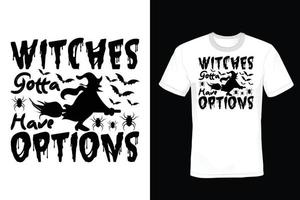 design de camiseta de halloween, vintage, tipografia vetor