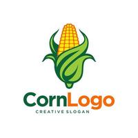 ilustração vetorial de design de logotipo de cultivo de milho vetor