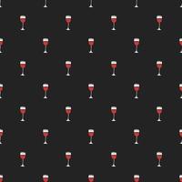 padrão de vinho sem costura. ilustração vetorial doodle com ícone de vinho. padrão com vinho vetor