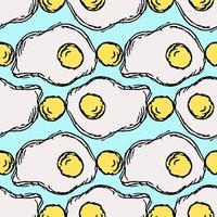 padrão sem emenda com ícones de ovo. fundo de ovo colorido. ilustração vetorial doodle com ícones de ovo vetor