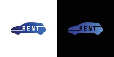 design de logotipo de aluguel de carros moderno e simples vetor