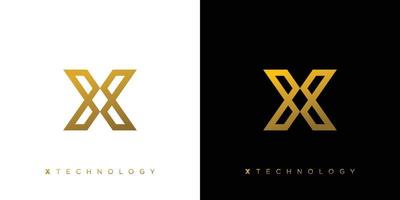 design de logotipo de letras x iniciais moderno e elegante vetor