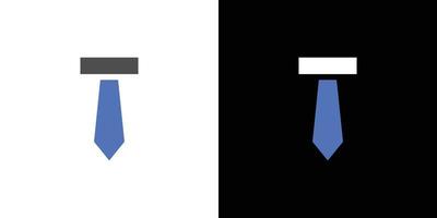 design de logotipo de gravata inicial simples e exclusivo vetor