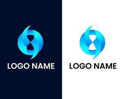 modelo de design de logotipo moderno letra o e x vetor