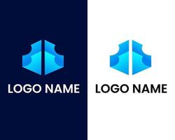 modelo de design de logotipo moderno letra m vetor