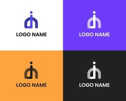 modelo de design de logotipo letra i e m vetor