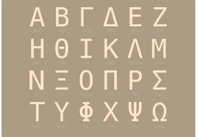 Conjunto de alfabeto grego condensado Sans Serif vetor
