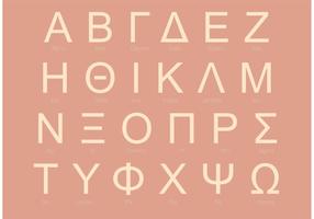 Conjunto de alfabetos gregos Sans Serif vetor