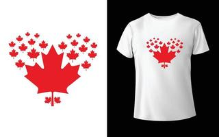 design de t-shirt feliz dia do canadá t-shirt de vetor de dia do canadá design de folha do canadá design de t-shirt do canadá