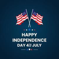 fundo de 4 de julho - ilustração vetorial do dia da independência americana - 4 de julho de design tipográfico eua vetor