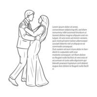 vetor de dança de casamento