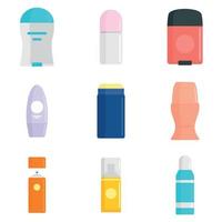 conjunto de ícones de desodorante, estilo simples vetor