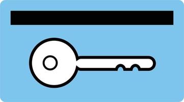 símbolo de chave de cartão. ícone de chave de cartão em fundo branco. sinal de cartão de porta.