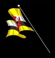 bandeira dos desenhos animados de Brunei