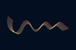 ilustração de onda sonora em um fundo escuro. indicadores de equalizador digital azul abstrato. vetor