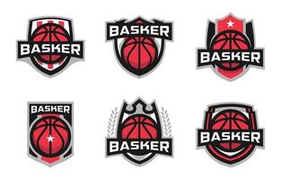 logotipos de esportes de basquete Basker vetor