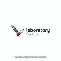 modelo de ícone de design de logotipo de laboratório vetor