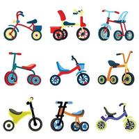 conjunto de ícones de triciclo, estilo simples