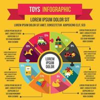 elementos de infográfico de brinquedos, estilo simples vetor